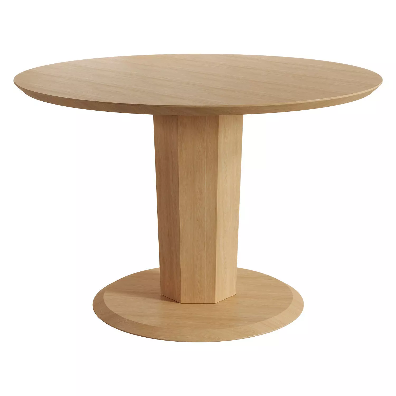 Oak veneer dining table Low-poly 3D model