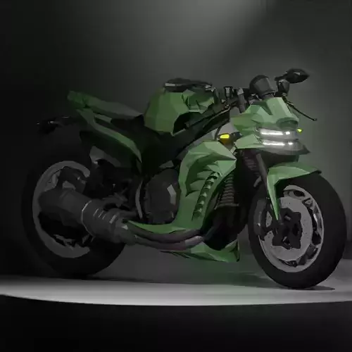 Sports Motorcycle LowPoly - Adams
