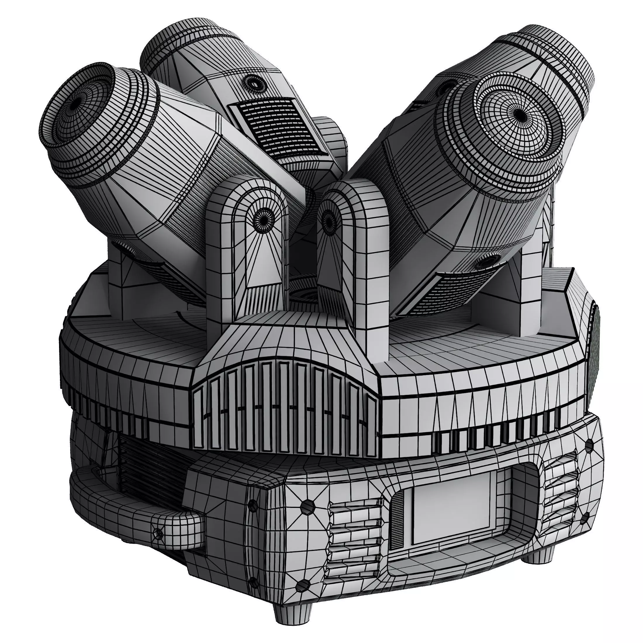 Soft theater farm with lighting equipment Low-poly 3D model_24