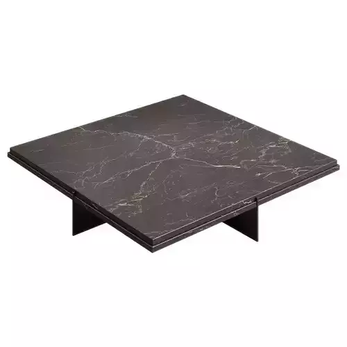 Square low marble coffee table