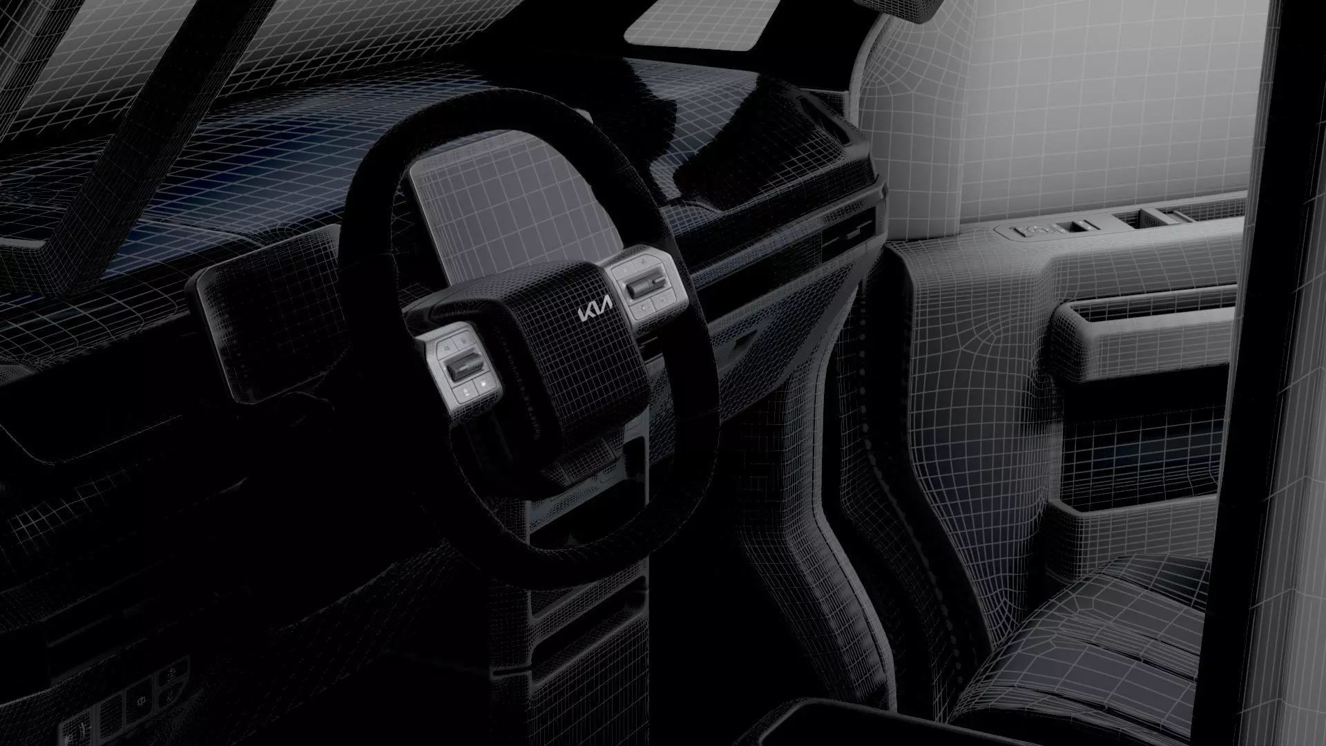 KIA PV5 Cargo Crew L2H1 HQInterior 2026 3D model_24