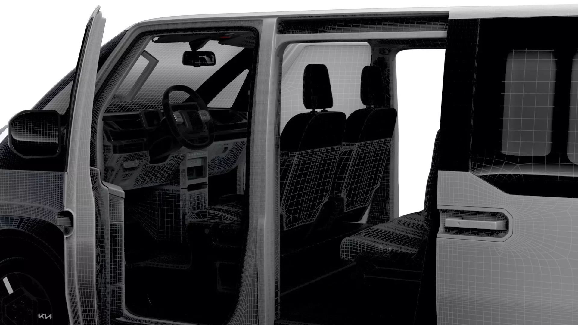 KIA PV5 Cargo Crew L2H1 HQInterior 2026 3D model_28