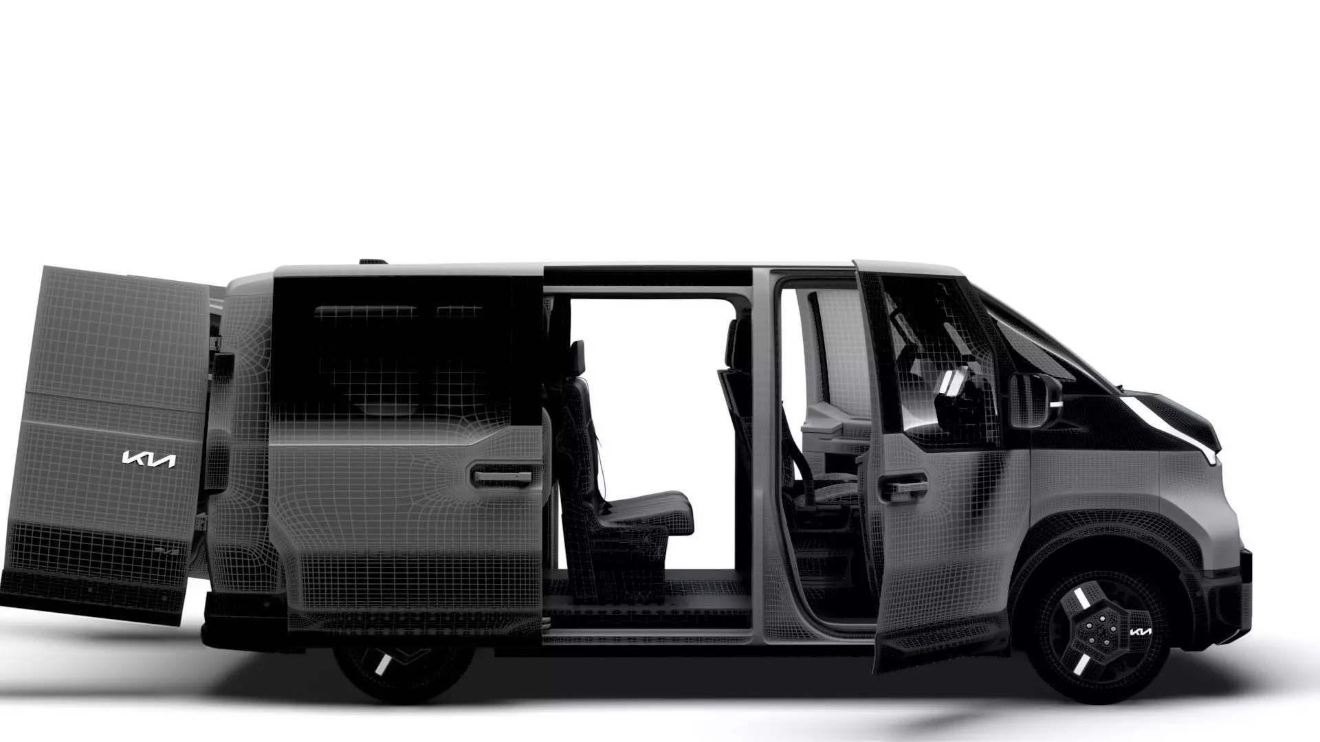 KIA PV5 Cargo Crew L2H1 HQInterior 2026 3D model_16