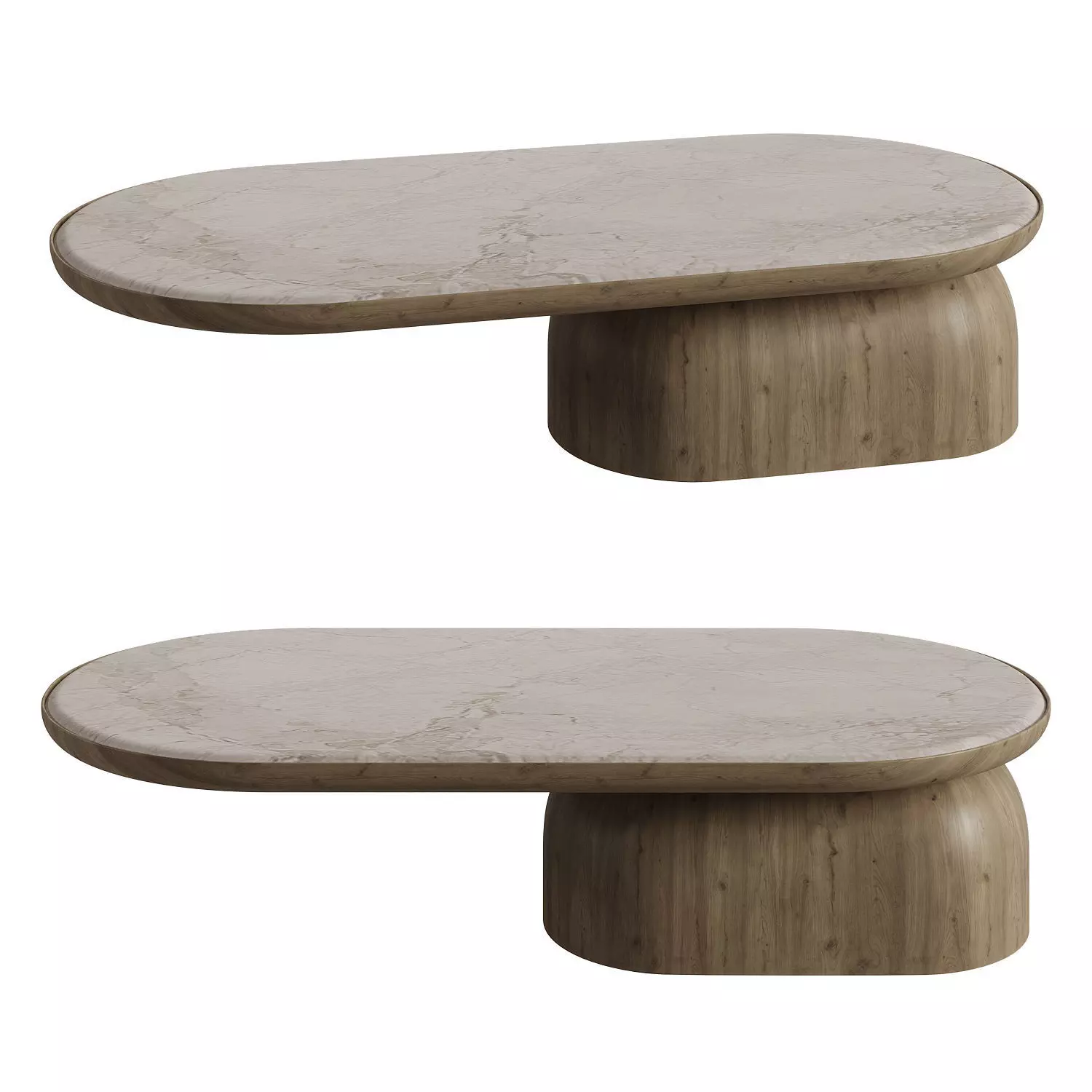 Quartam coffee table Low-poly 3D model_3