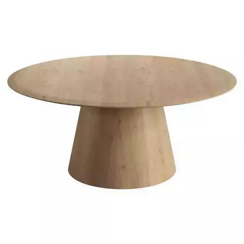 Round oak coffee table