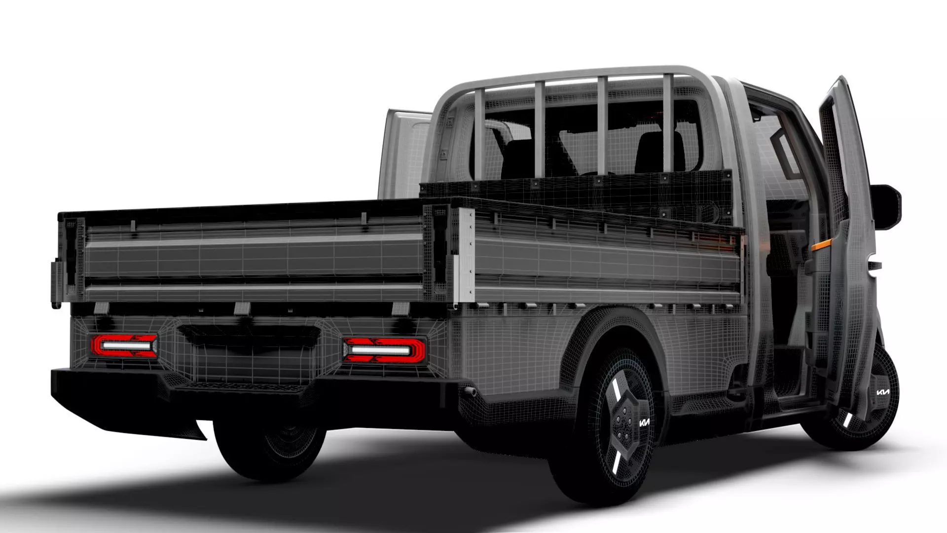 KIA PV5 Chassis OpenBed HQ Int 2026 3D model_16