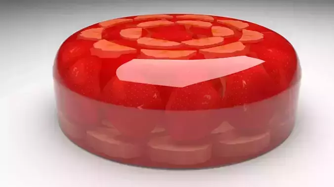 Fruit Jelly Cake 3D model 3