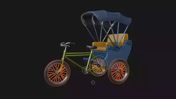 Bicycle Rickshaw 3D Model