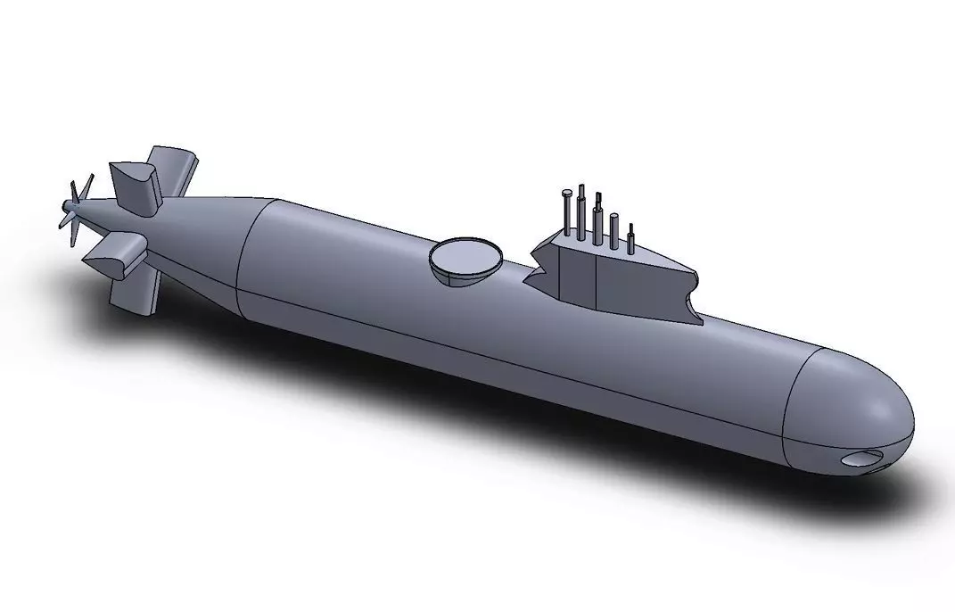 Sub-Marine CAD Model  3D model_0