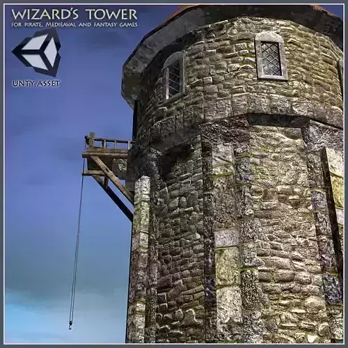 Wizards Tower Low-poly 3D model