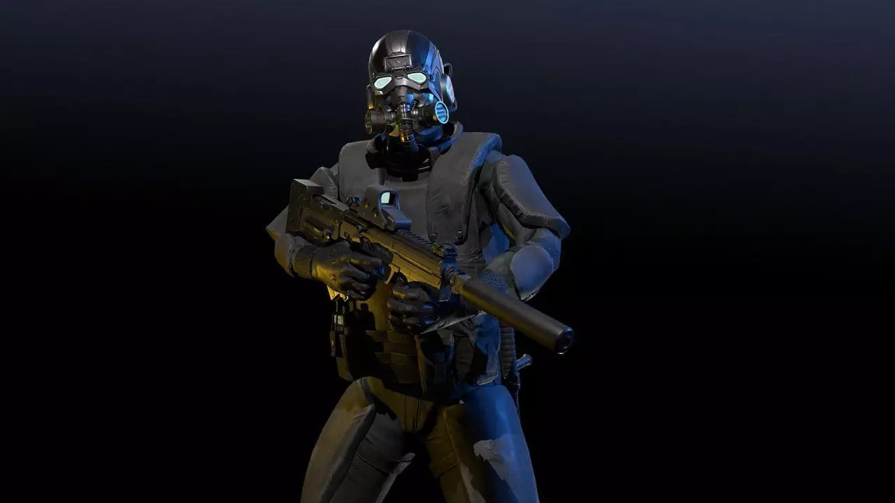 Special Forces Sci-Fi Soldier Low-poly 3D model_0