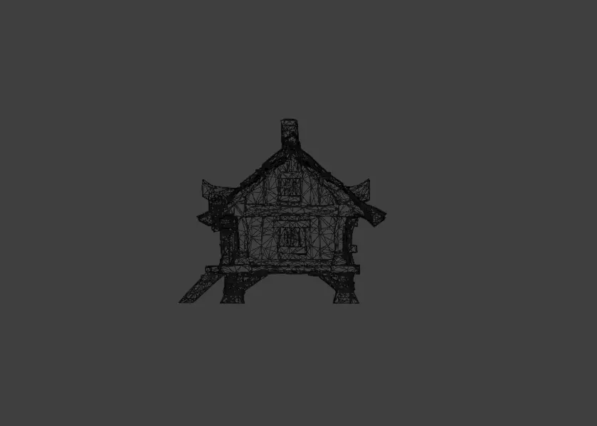 Rustic Cabin Model Low-poly 3D model_26