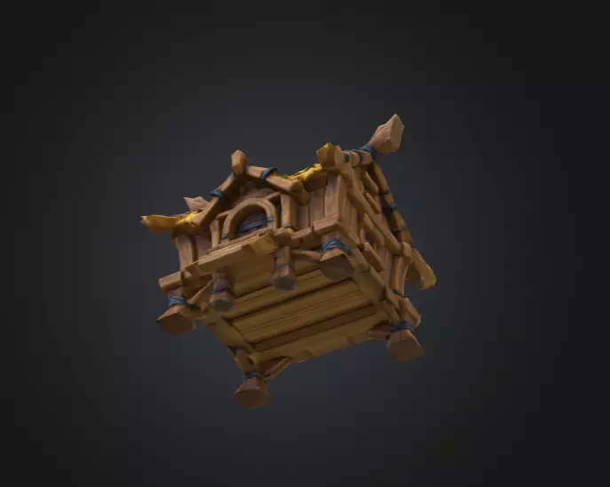 Rustic Cabin Model Low-poly 3D model_16