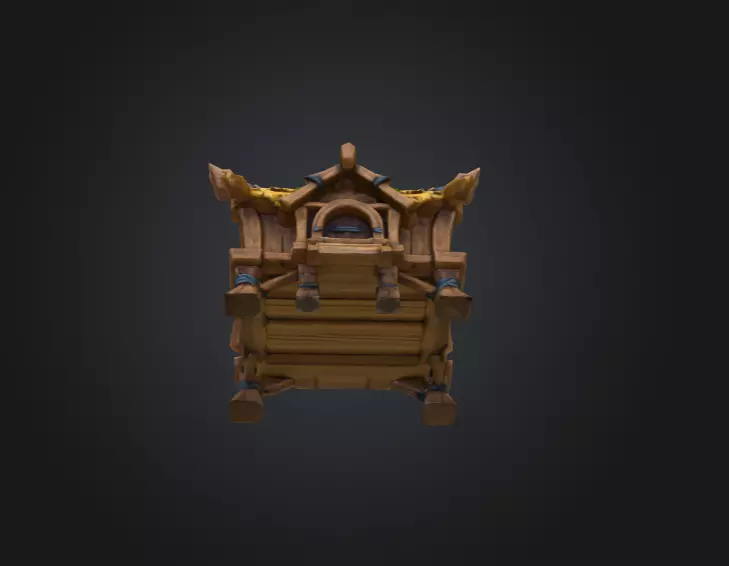 Rustic Cabin Model Low-poly 3D model_11