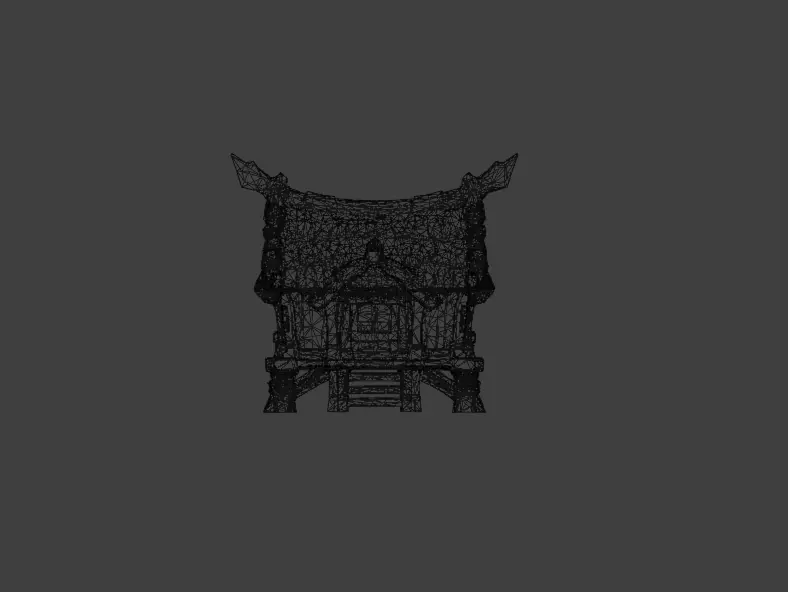 Rustic Cabin Model Low-poly 3D model_25