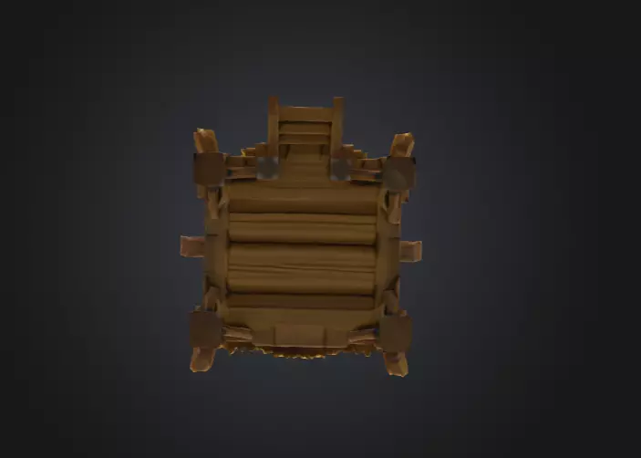 Rustic Cabin Model Low-poly 3D model_17