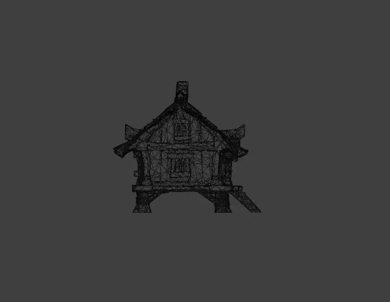 Rustic Cabin Model Low-poly 3D model_30