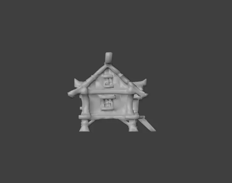 Rustic Cabin Model Low-poly 3D model_23