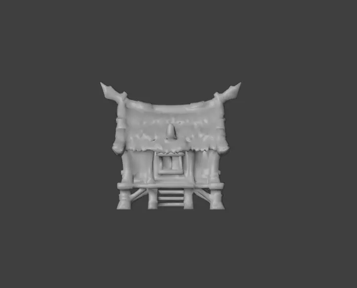 Rustic Cabin Model Low-poly 3D model_21