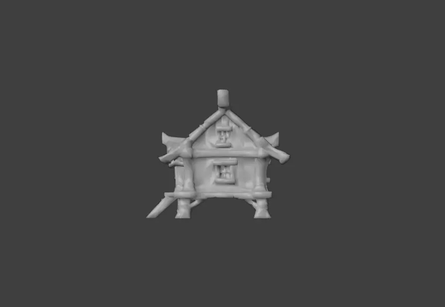 Rustic Cabin Model Low-poly 3D model_22