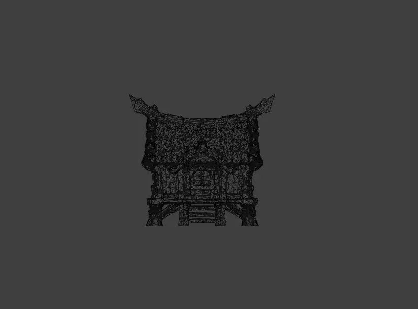 Rustic Cabin Model Low-poly 3D model_28