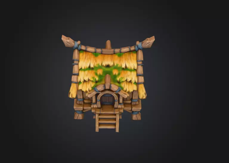 Rustic Cabin Model Low-poly 3D model_13