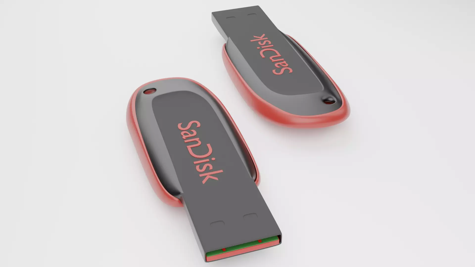 Pen-Drive 3D Model Low-poly 3D model_1