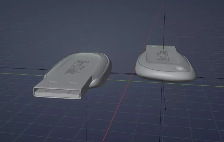 Pen-Drive 3D Model Low-poly 3D model_5