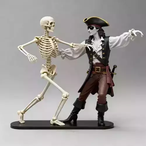 2734Tango of Life and Death  3D Printed  Minimalist Statues