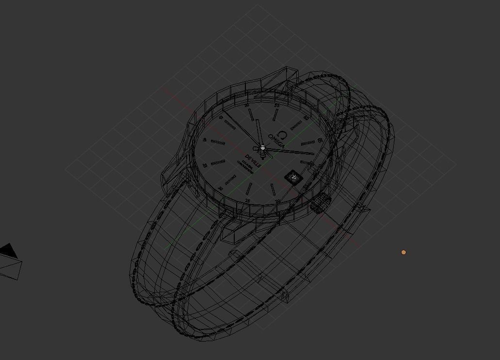 Branded Watch Low-poly 3D model_3