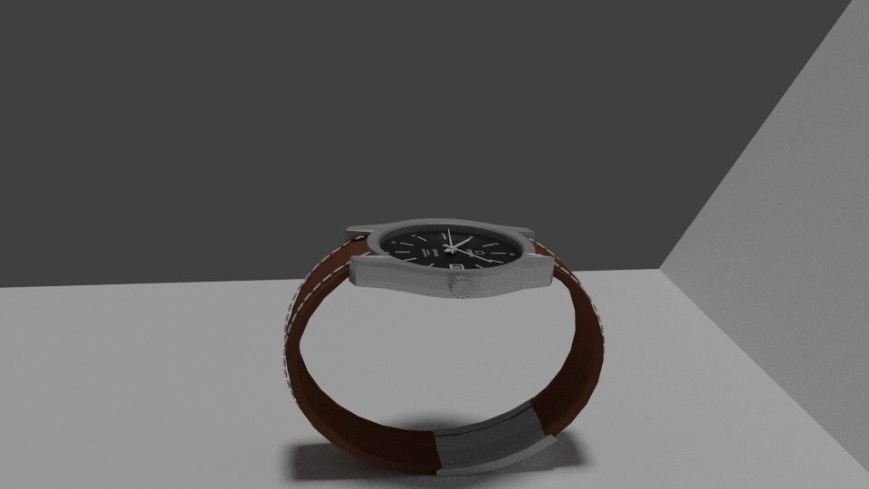 Branded Watch Low-poly 3D model_2