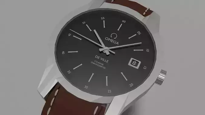 Branded Watch Low-poly 3D model