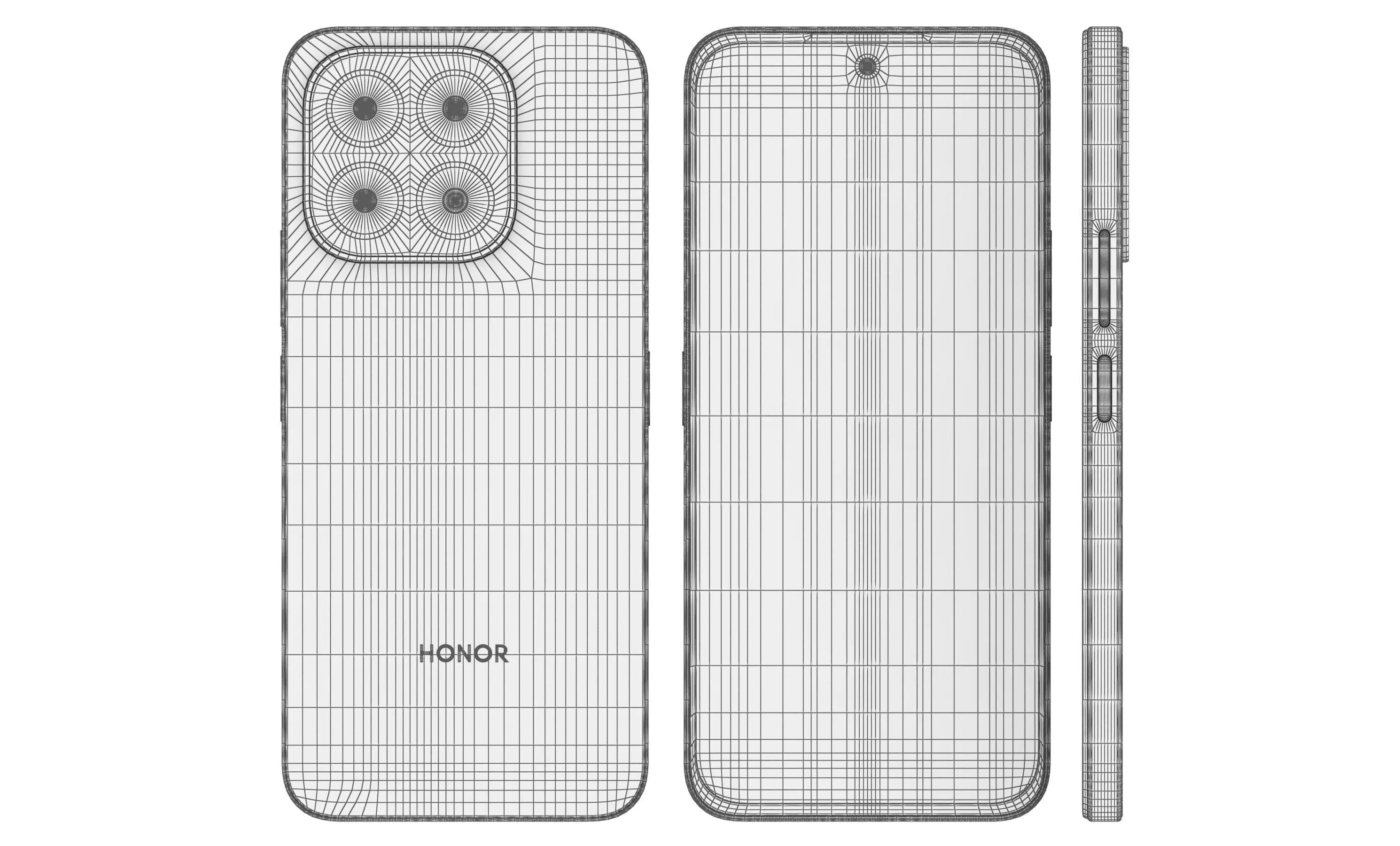 Honor X6c All Colors High Poly 3D model_9