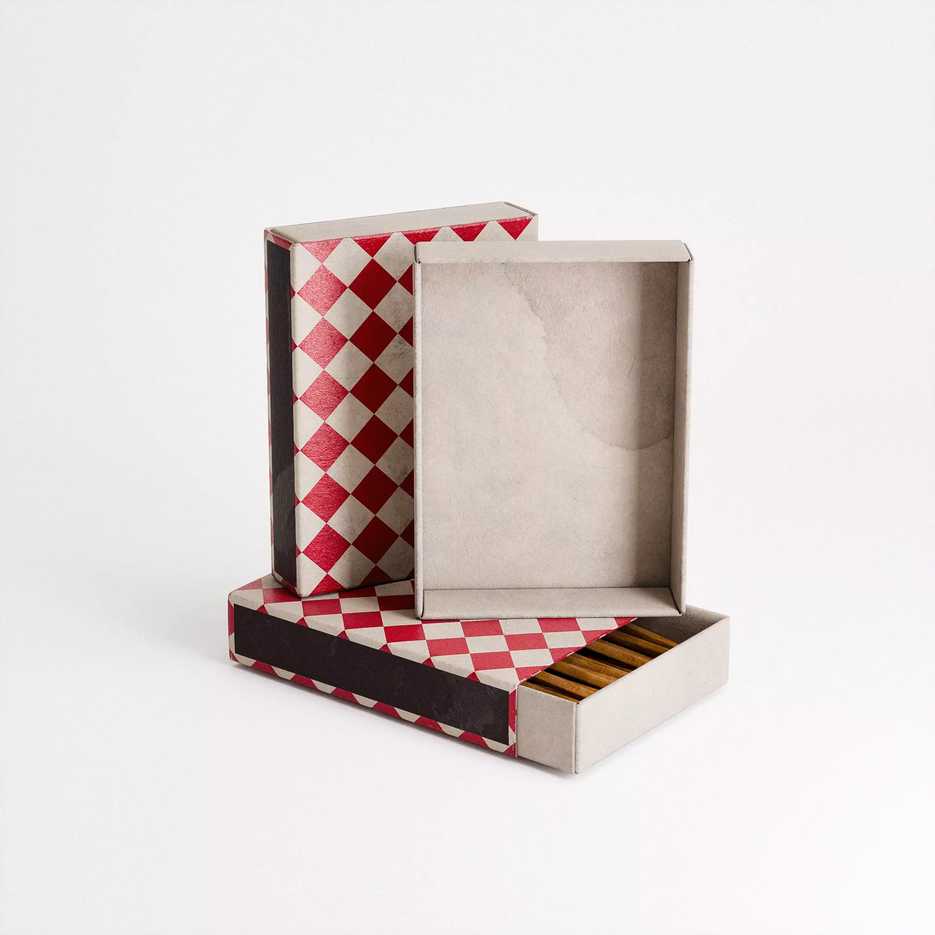 Matches Set Low-poly 3D model_5