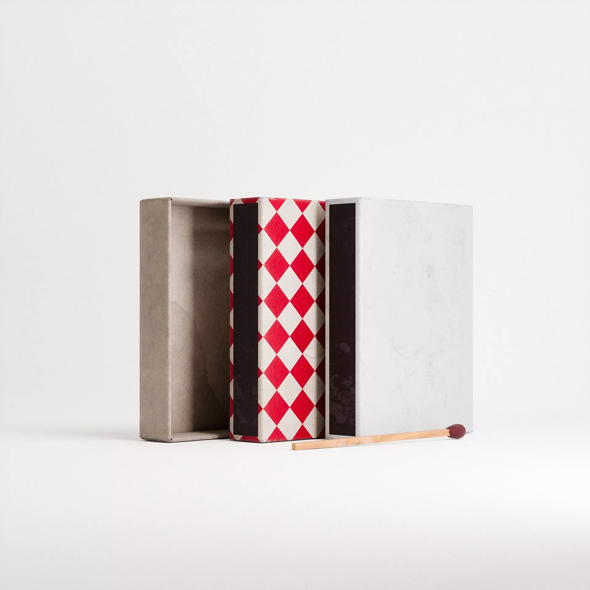 Matches Set Low-poly 3D model_4