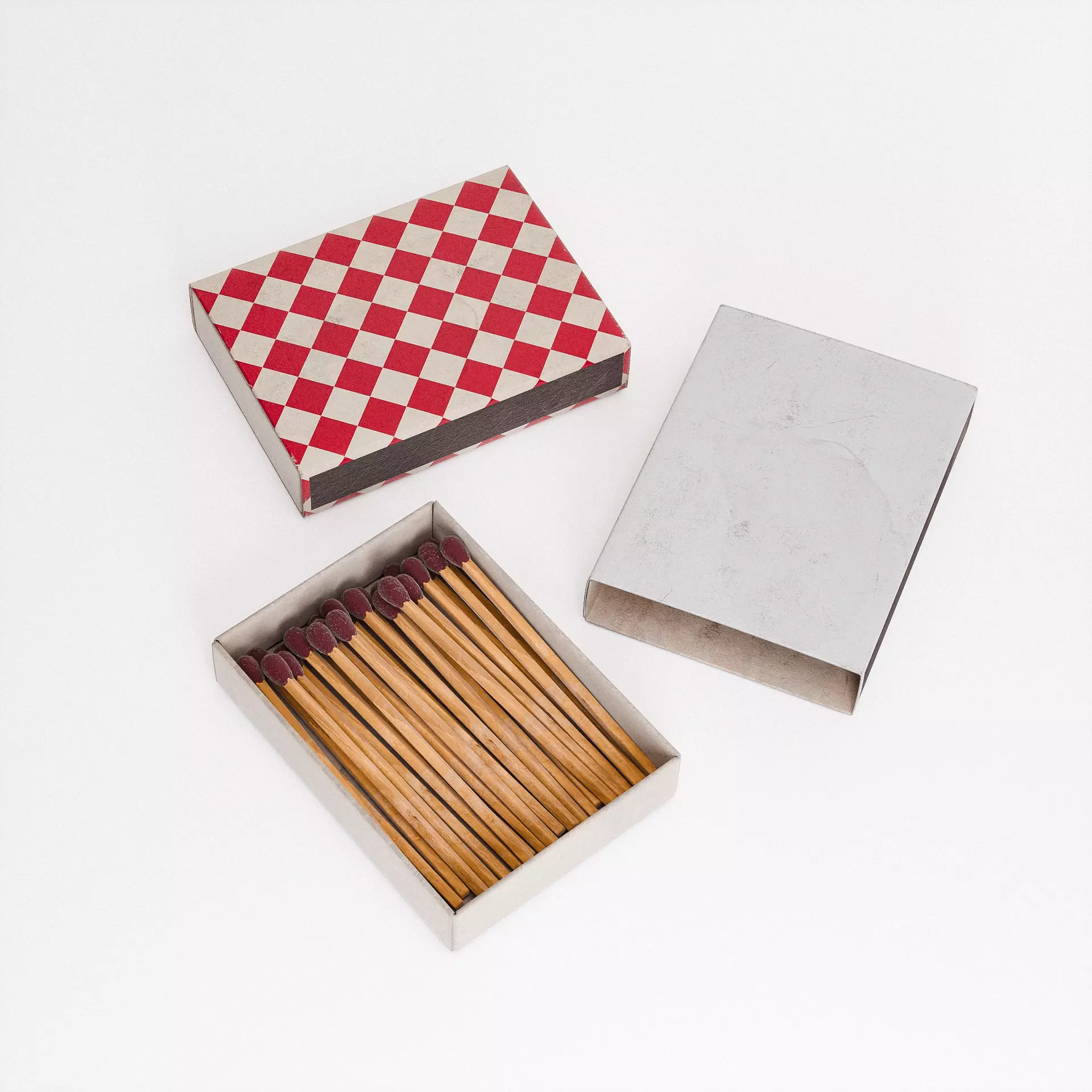 Matches Set Low-poly 3D model_6