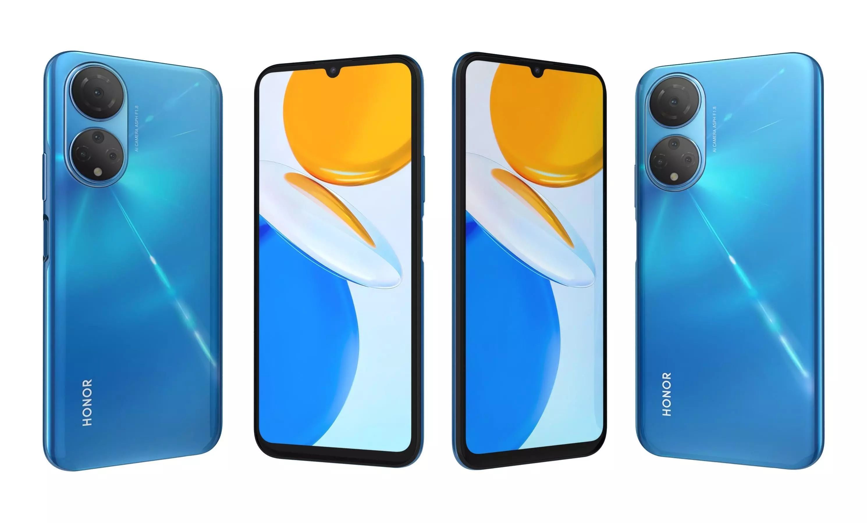 Honor X7 All Colors High Poly 3D model_1