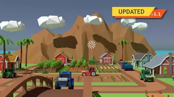 SimplePoly Farm - Low Poly Assets Low-poly 3D model