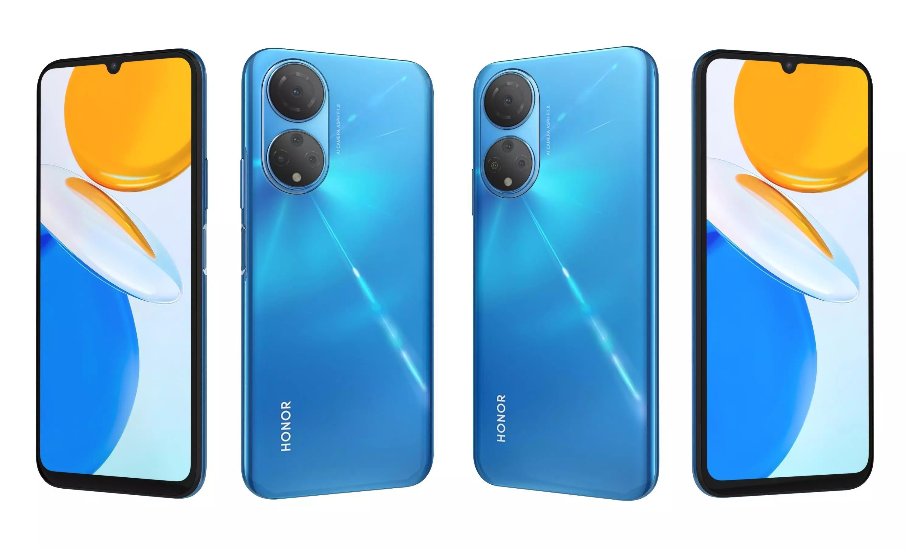 Honor X7 Blue High Poly 3D model_10