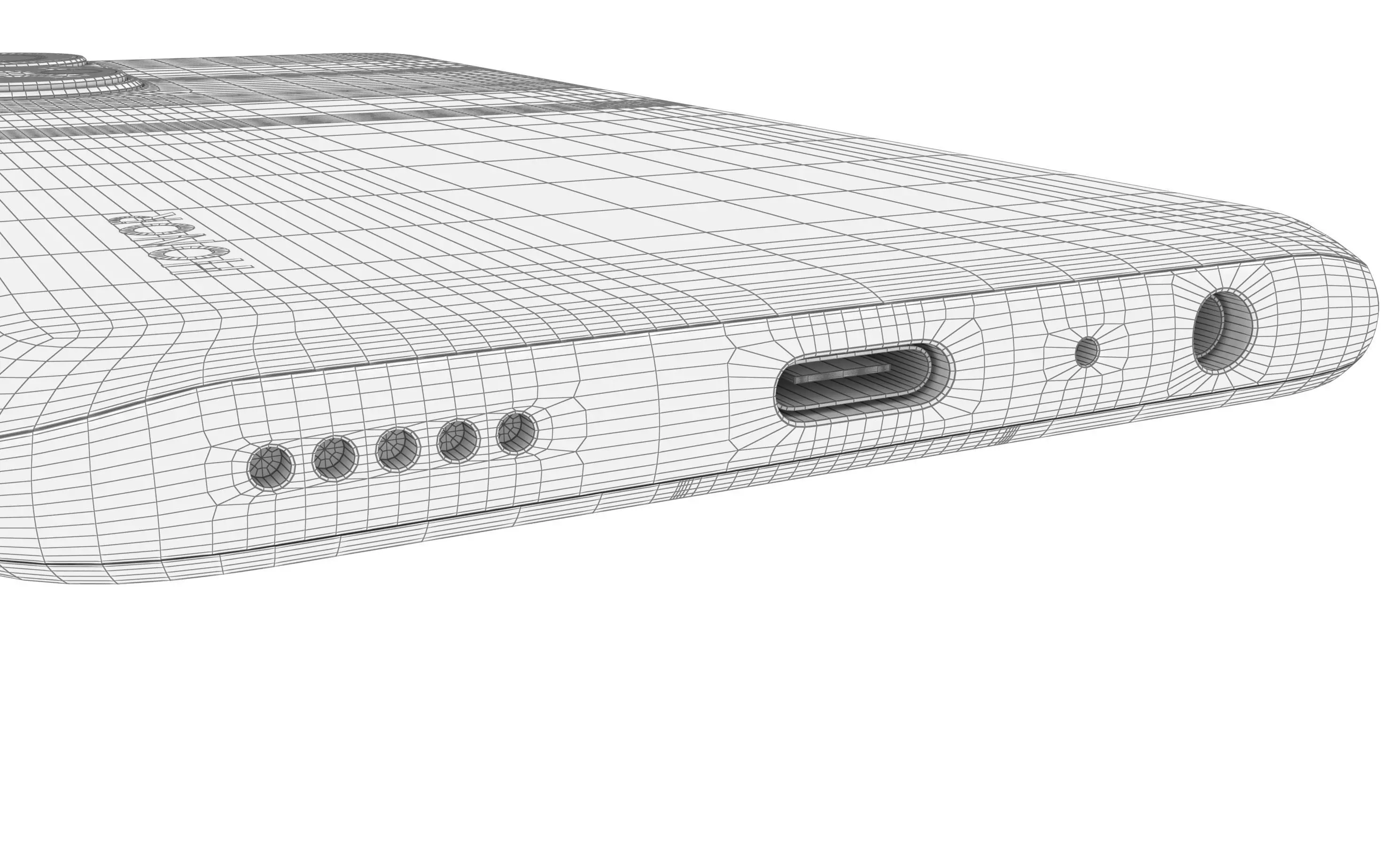 Honor X7 Blue High Poly 3D model_26