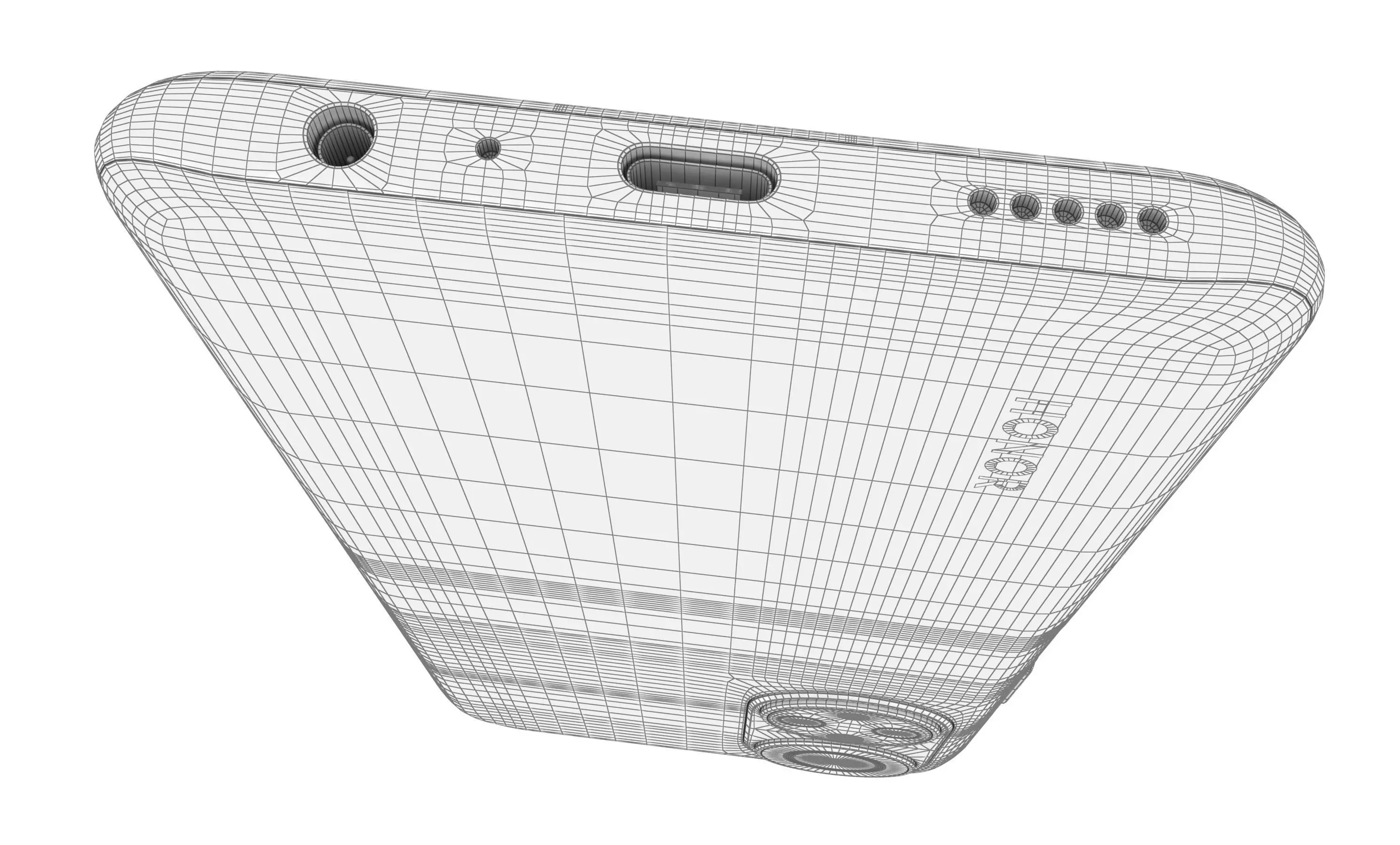 Honor X7 Blue High Poly 3D model_20