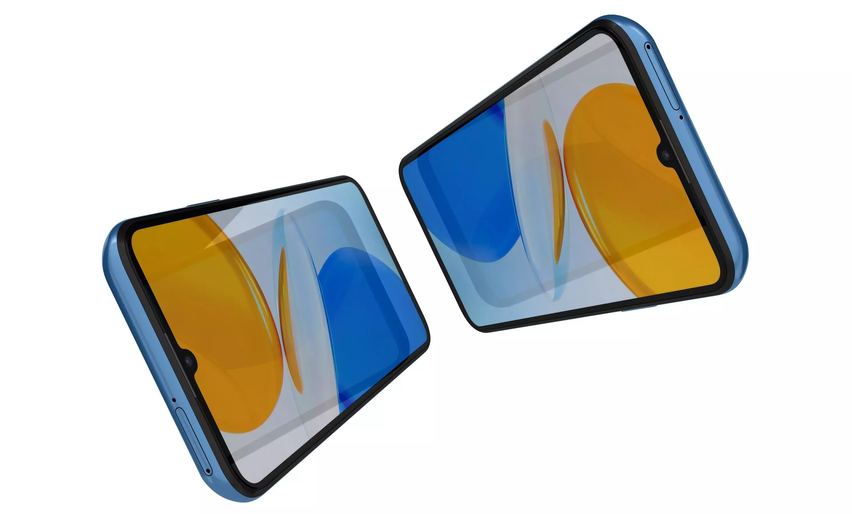 Honor X7 Blue High Poly 3D model_24