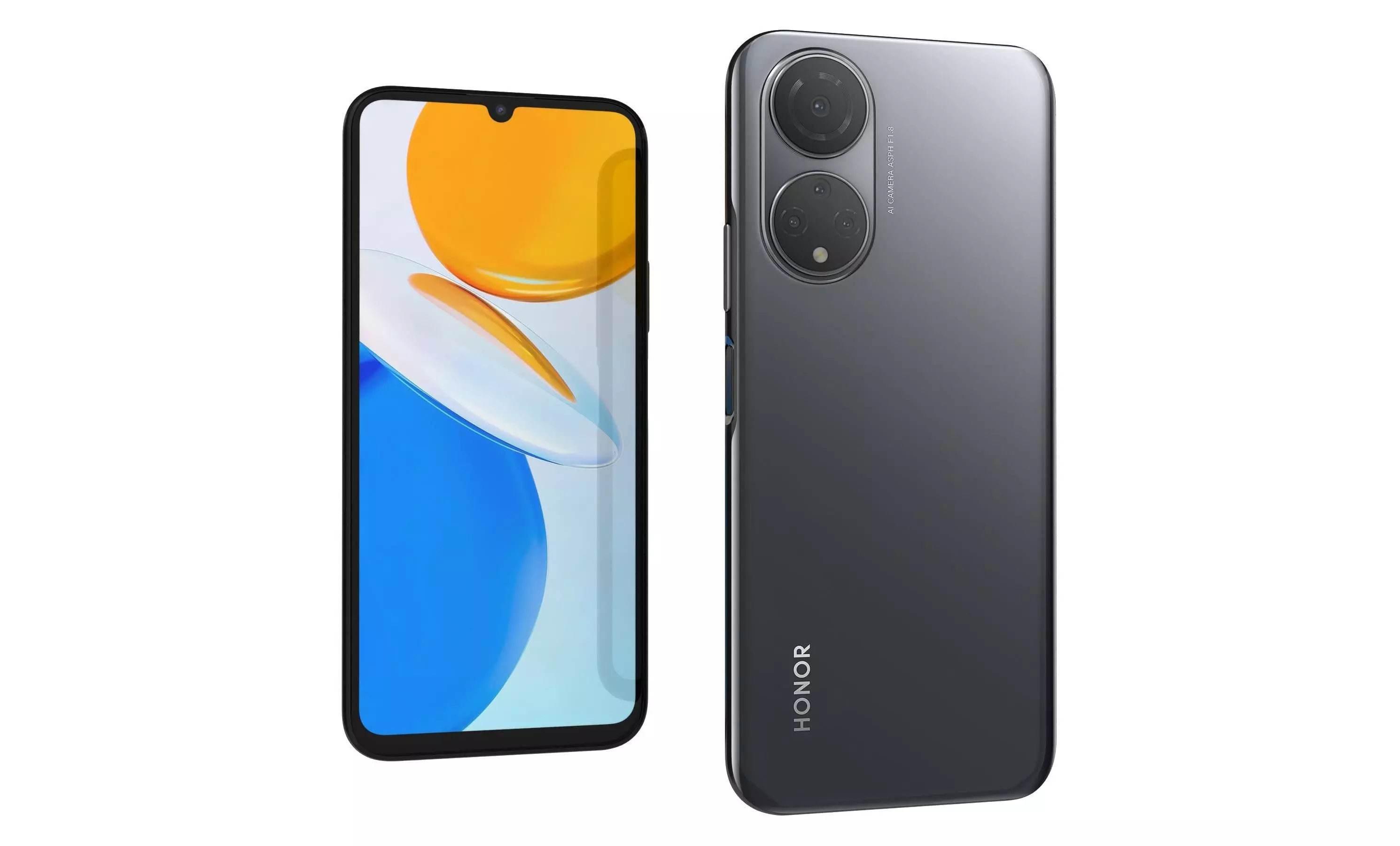 Honor X7 Black High Poly 3D model_1