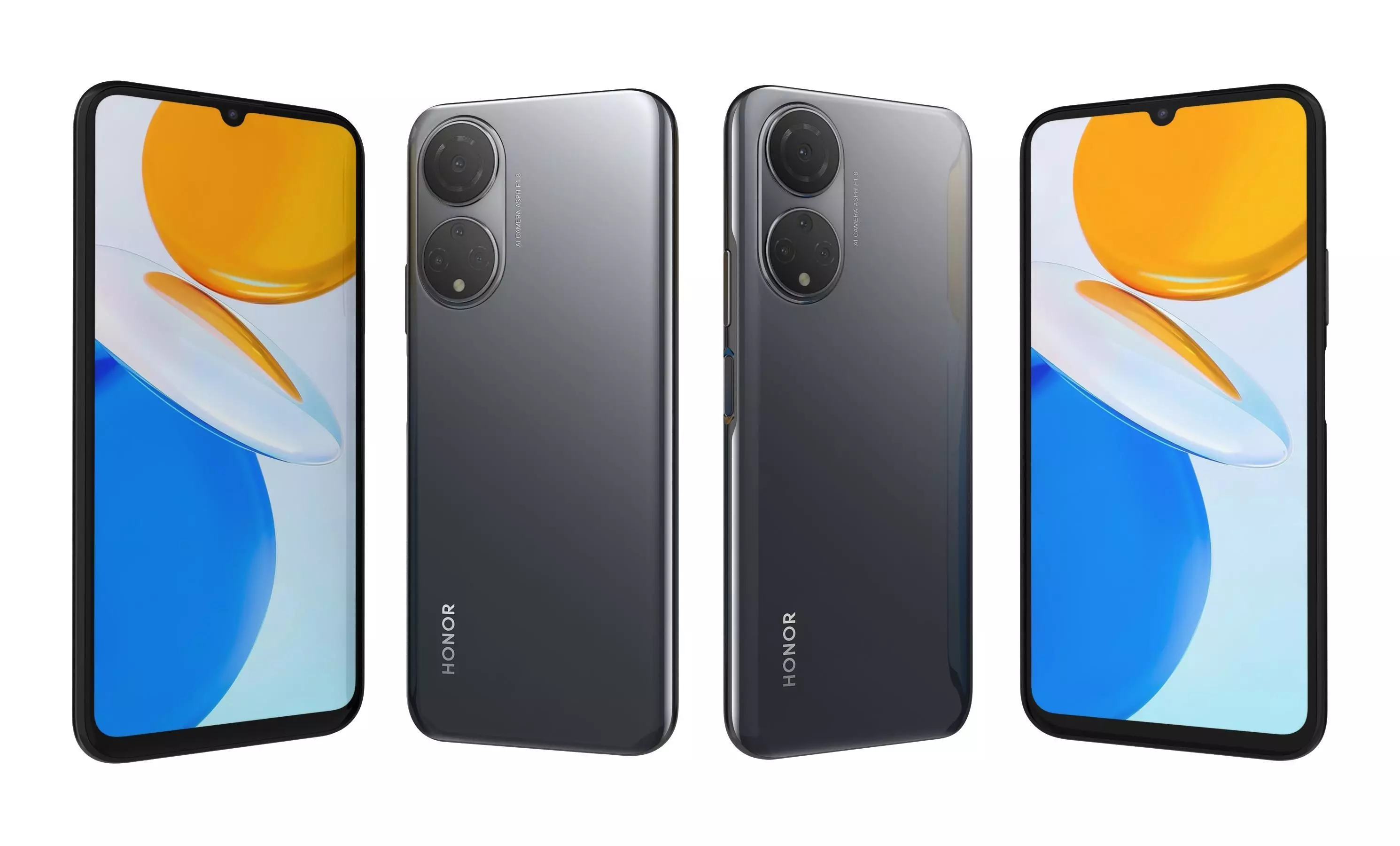 Honor X7 Black High Poly 3D model_21