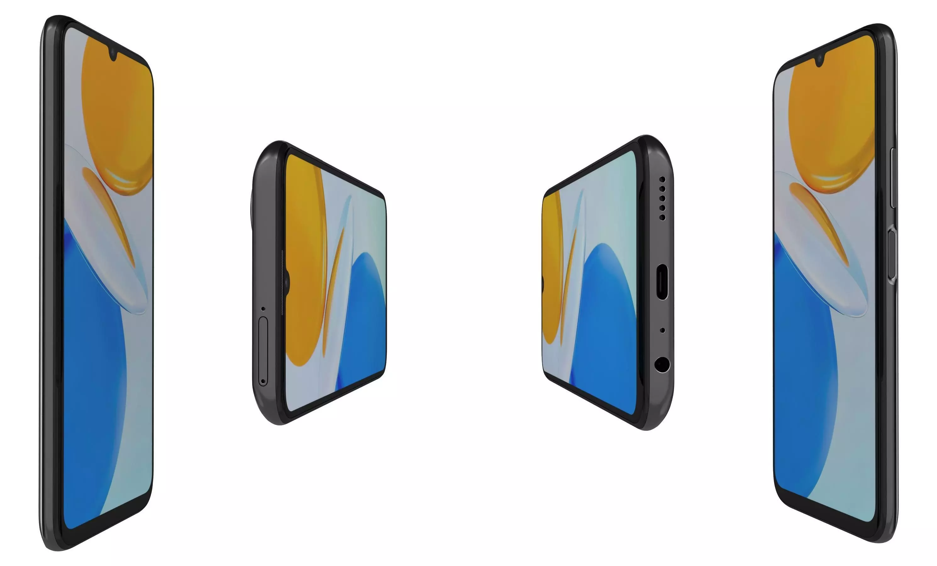 Honor X7 Black High Poly 3D model_2