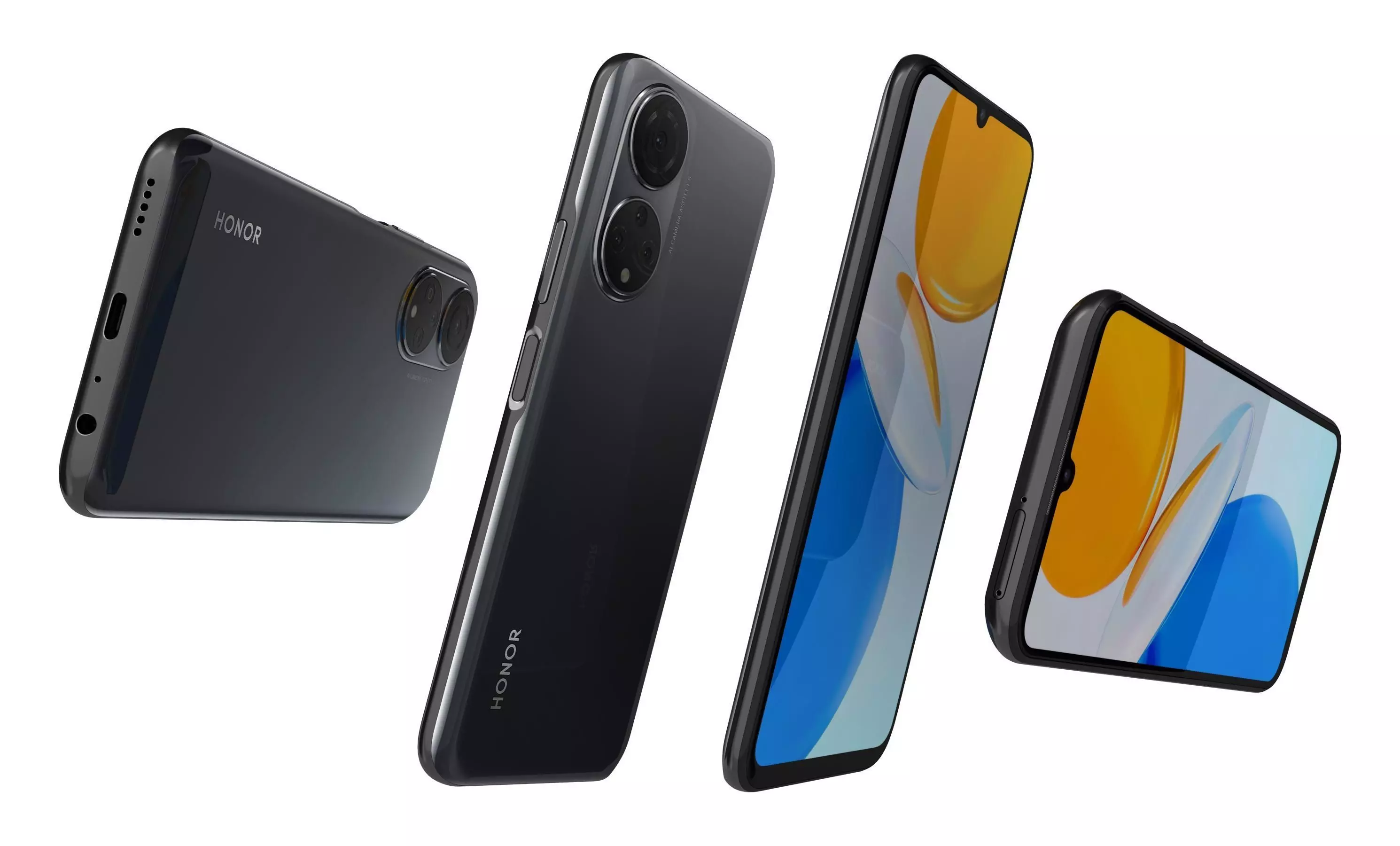 Honor X7 Black High Poly 3D model_5