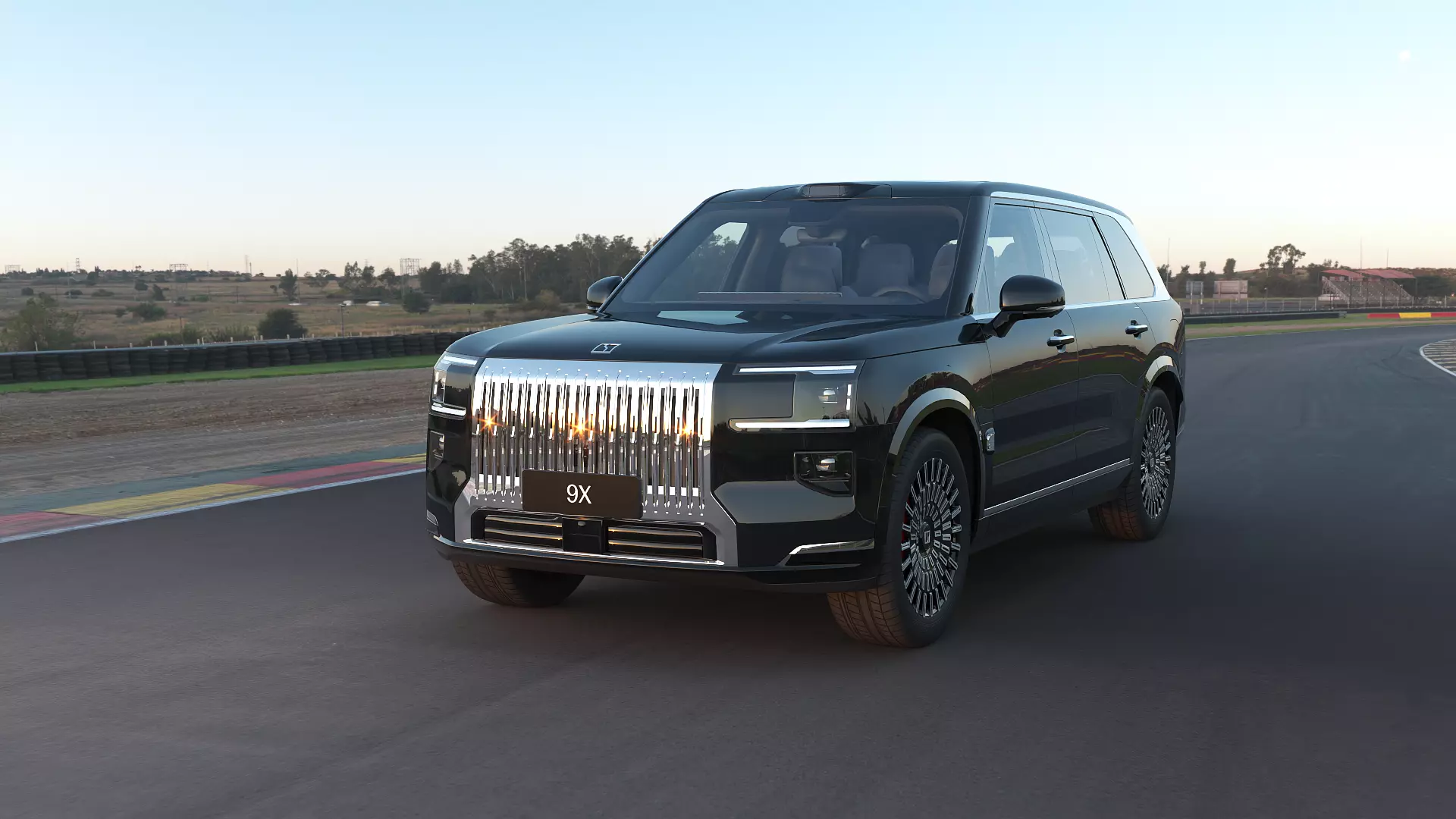 2025 Zeekr 9X with lowpoly interior Low-poly 3D model