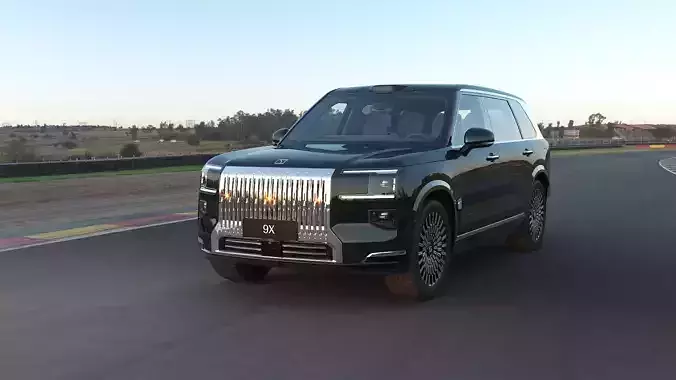 2025 Zeekr 9X with lowpoly interior