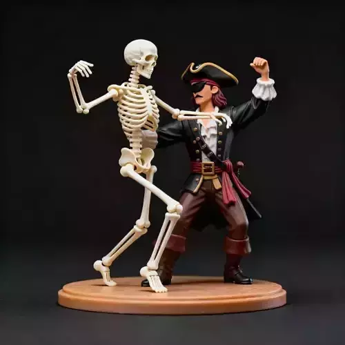 2735Tango of Life and Death  3D Printed Minimalist Statues magic
