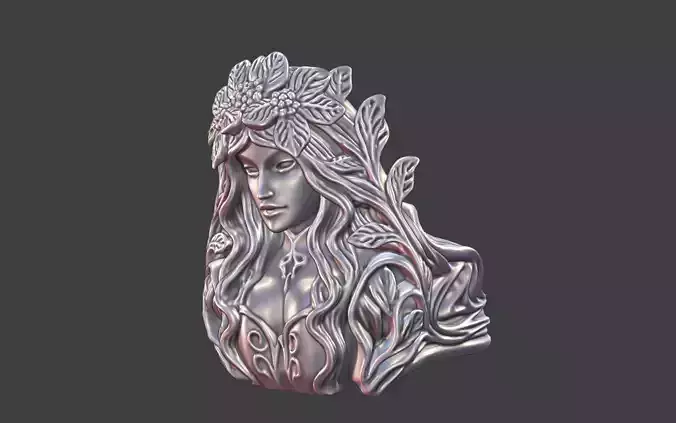 forrest queen nymph elvish ring compact version